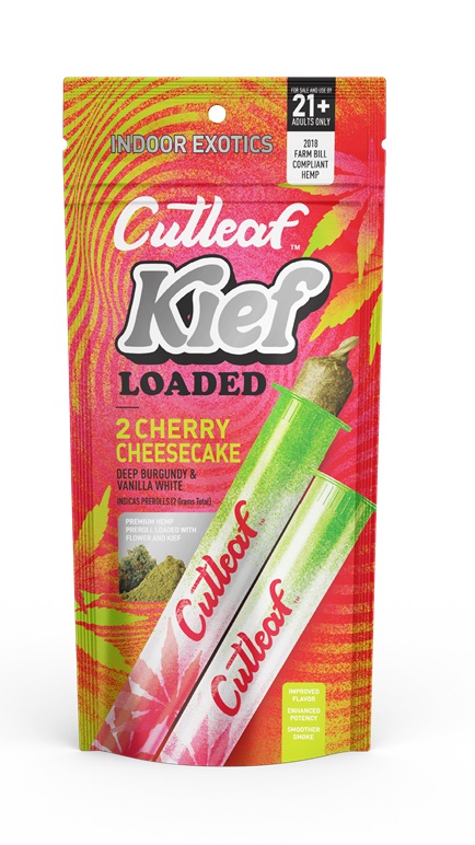 CUTLEAF KIEF LOADED PREROLLS - CHERRY CHEESECAKE10 - 2PKS PER DISPLAY