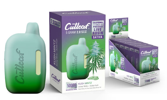 CUTLEAF 5 GRAM DISPOSABLE 2.0  - KUSH MINTZ