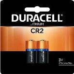 DURACELL LITHIUM CR2 (2PK)     (MSRP $19.19)**AVAILABLE BY SPECIAL ORDER ONLY, ALLOW 14 DAYS LEADTIME**