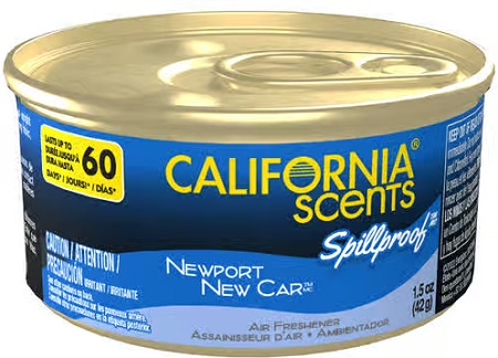 CALIFORNIA SCENTS SPILLPROOF CAN NEWPORT NEW CAR 144CT**AVAILABLE BY SPECIAL ORDER AND EMAIL ONLY, ALLOW 14 DAYS LEADTIME**