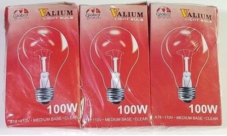 LIGHT BULBS 100WT CLEAR