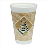 FOAM COFFEE HOT/COLD CUPS 16OZ(16OZ LID--LID#16EL, 16RCL, 16UL, 16SL)