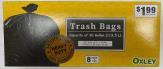 OXLEY HEAVY DUTY TRASH BAG 30GAL 8CT(PRE-PRICE $1.99)