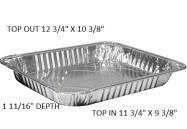 ROASTING PAN 1/2 SHALLOW 100CT(LID #2049, 321LDL)