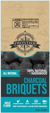 CHARCOAL FRONTIER 100% NATURAL HARDWOOD BRIQUETS 8LB 5CT