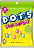DOTS SOUR 8OZ PEG BAG