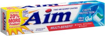 TOOTHPASTE AIM 5.5OZCAVITY PROTECTION MINT GEL