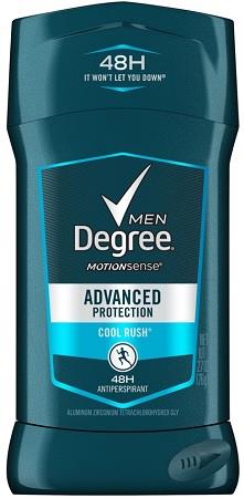 DEGREE FOR MEN ADVANCED COOL RUSH 2.7OZ