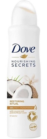DOVE DEODORANT SPRAY 150MLCOCONUT & JASMINE