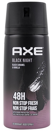 AXE BODY SPRAY 150ML (12CT)BLACK NIGHT
