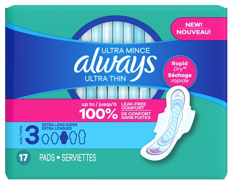 ALWAYS ULTRA THIN #3 EXTRA SUPER LONG (17CT)**AVAILABLE BY SPECIAL ORDER ONLY, ALLOW 21 DAYS LEADTIME