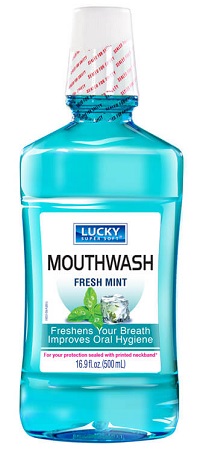 LUCKY ICE COOL MINT MOUTHWASH 16.9OZ