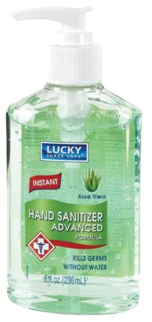 LUCKY HAND SANITIZER ALOE VERA 8OZ