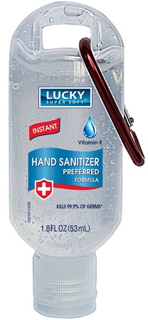 LUCKY HAND SANITIZER CLASSIC WITH CLIP - 1.8OZ