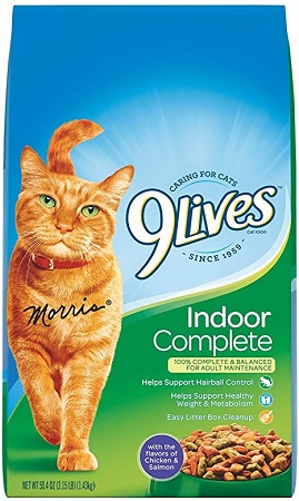 9 LIVES (3.15LB) INDOOR COMPLETE(CHICKEN & SALMON)