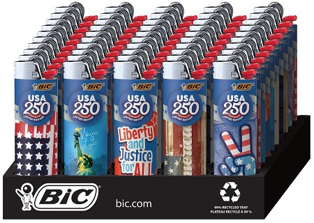BIC LIGHTER LIMITED 250TH ANNIVERSARY AMERICA**LIMITED EDITION AVAILABLE WHILE INVENTORY LASTS**