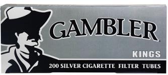 GAMBLER TUBES SILVER 200CT 10/5PK
