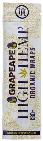 HIGH HEMP GRAPEAPE ORGANIC WRAPS**CONTAINS (NO TOBACCO) OR NICOTINE**