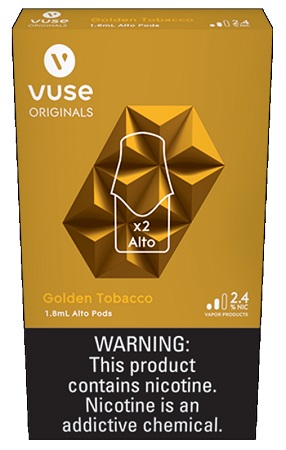 VUSE ALTO PODS 2PK 2.4% GOLDEN**NO RETURNS-5/28/2024**