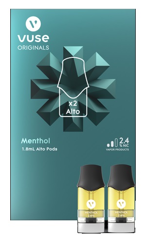 VUSE ALTO PODS 2PK 2.4% MENTHOL**NO RETURNS-5/28/2024**