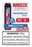 BREEZE PRO  0 NIC - WATERMELON MINT (LUSH ICE)**ZERO NICOTINE - 2 BOX LIMIT**