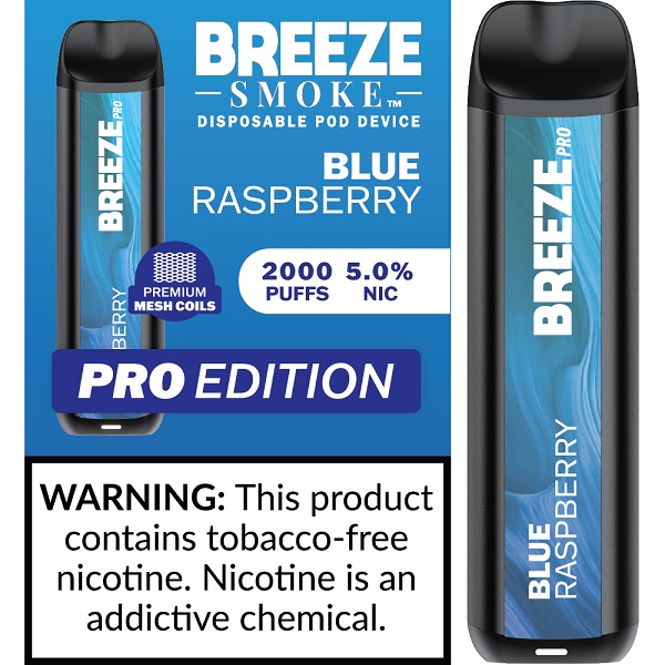 BREEZE PRO 2000 BLUE RASPBERRY   (MSRP:$17.99)**2 - 4 BOX LIMIT PER SKU (LIMIT BASED ON AVAILABILITY)**