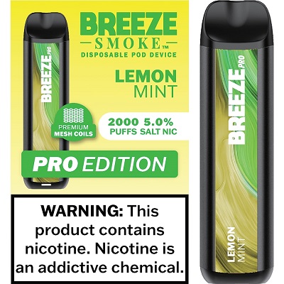 BREEZE PRO 2000 - LEMON MINT  (MSRP:$17.99)**2 - 4 BOX LIMIT PER SKU (LIMIT BASED ON AVAILABILITY)**