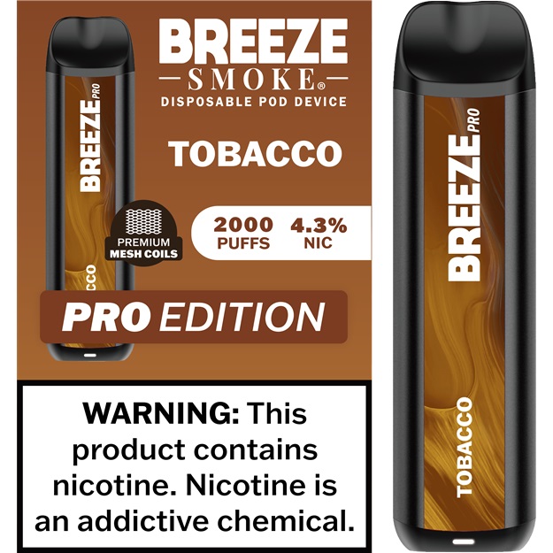 BREEZE PRO 2000 - TOBACCO  (MSRP:$17.99)**2 - 4 BOX LIMIT PER SKU (LIMIT BASED ON AVAILABILITY)**