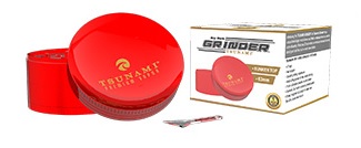 TSUNAMI DRY HERB GRINDER (63MM/4 PART) RED*FOR TOBACCO USE ONLY*  **NO RETURNS**