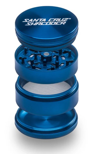 SANTA CRUZ ALUMINUM GRINDER 4PC LARGE - BLUE