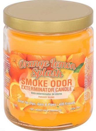 CANDLE JAR SMOKE ODOR ORANGE LEMON SPLASH*EVERYDAY SCENT*