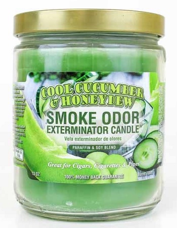 CANDLE JAR SMOKE ODOR CUCUMBER & HONEYDEW*EVERYDAY SCENT*