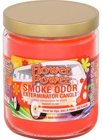 CANDLE JAR SMOKE ODOR FLOWER POWER*EVERYDAY SCENT*