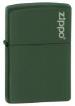 ZIPPO GREEN MATTE WITH LOGO $27.95