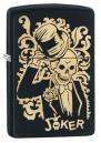 ZIPPO JOKER BLACK MATTE LASER-$31.95