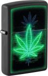 ZIPPO BLACK LIGHT LEAF BLK.MATTE $35.95