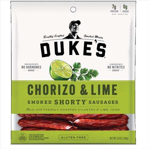 DUKE'S SAUSAGE CHORIZO & LIME SHORTY 5OZ**AVAILABLE BY SPECIAL ORDER AND EMAIL ONLY, ALLOW 21 DAYS LEADTIME