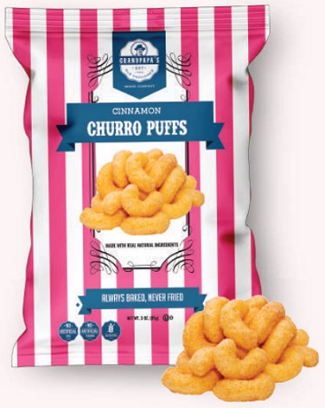GRANDPAPA'S CINNAMON CHURRO PUFFS 16/3OZ*AVAILABLE 5/2026*