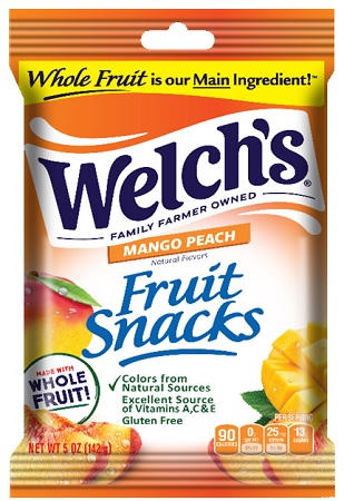 WELCH'S FRUIT SNACKS (5OZ) MANGO PEACH*$.72 OFF PER CASE *