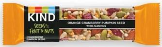 KIND SEEDS ORANGE CRANBERRY PUMPKIN SEEDS. 1.4oz
