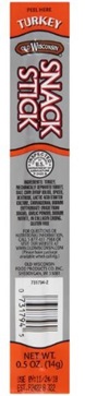 OLD WISCONSIN SNACK STICK TURKEY .5OZ 42CT