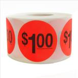 SUPERMAXX LABEL RED $1.00 5CT