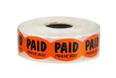 SUPERMAXX LABEL RED PAID THANK YOU 5CT