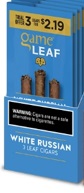 GAME LEAF CIG 3/2.19 WHITE RUSSIAN**(REPLACES 2/$1.49)**