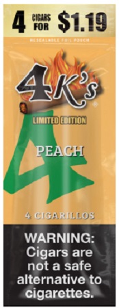 4 KINGS CIGARILLOS 4/$1.19 PEACH