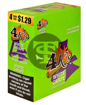 4 KINGS CIGARILLOS 4/$1.29 WHITE GRAPE
